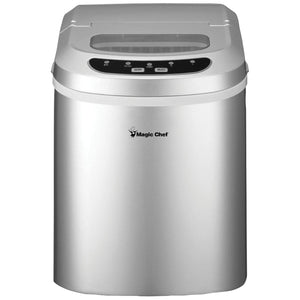 Magic Chef 27-Pound-Capacity Portable Ice Maker (Silver with Silver Top)
