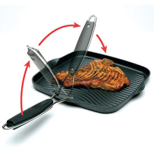 Load image into Gallery viewer, Starfrit 10&quot; x 10&quot; Grill Pan with Foldable Handle
