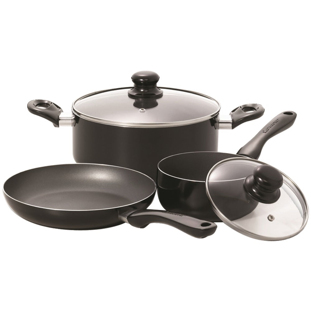 The Rock by Starfrit 3 Piece Cookware Set with Riveted Cast Stainless