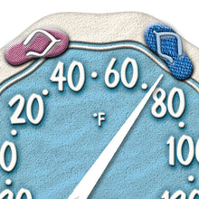 Load image into Gallery viewer, 12-Inch Sandals Thermometer with Clock - Northwest Homegoods

