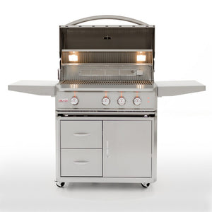 BLAZE PROFESSIONAL 34-INCH 3 BURNER BUILT-IN GAS GRILL WITH REAR INFRARED BURNER AND CART - Northwest Homegoods