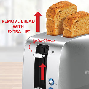 850-Watt Extra-Wide Slot 2-Slice Stainless Steel Toaster
