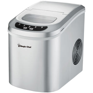 Magic Chef 27-Pound-Capacity Portable Ice Maker (Silver with Silver Top)