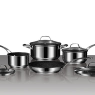 THE ROCK™ by Starfrit® Stainless Steel Non-Stick 8-Piece Cookware Set with Stainless Steel Handles