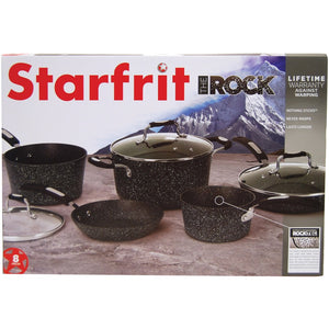 THE ROCK™ by Starfrit® 8-Piece Cookware Set with Bakelite® Handles