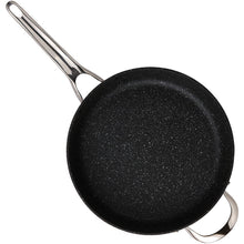Load image into Gallery viewer, THE ROCK™ by Starfrit® 11&quot;, 4.7-Quart Deep Sauté Pan with Glass Lid &amp; Stainless Steel Handles
