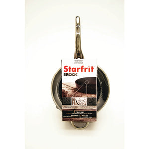 THE ROCK™ by Starfrit® 3-Piece Cookware Set with Riveted Cast Stainless Steel Handles