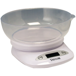 Taylor 4.4lb-Capacity Digital Kitchen Scale with Bowl